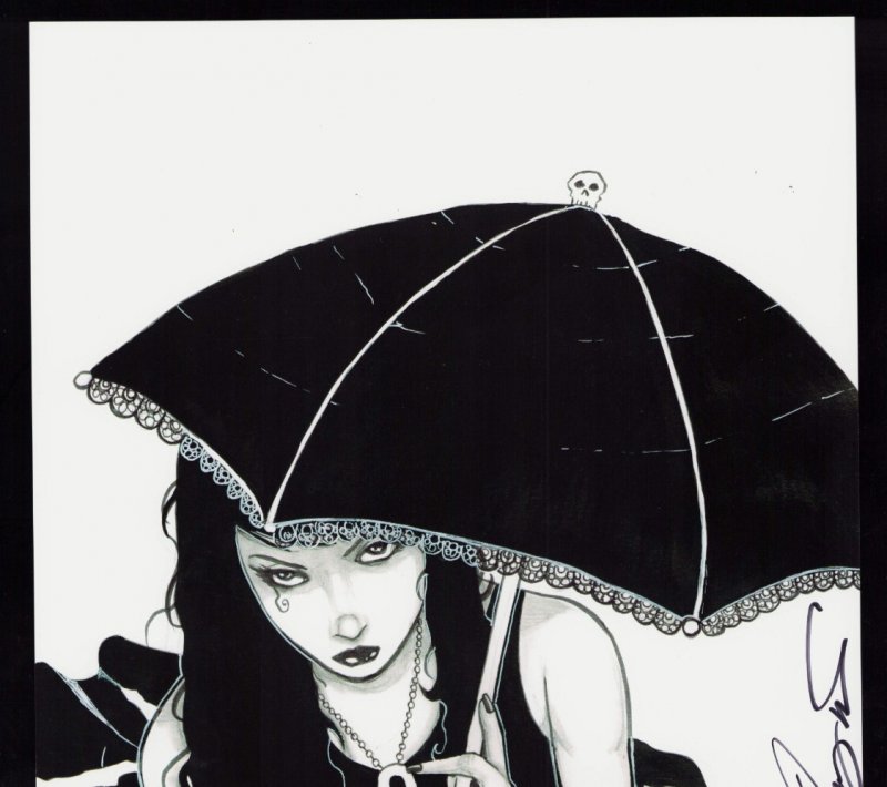 DC Comics' DEATH by Everette Hartsoe. SIGNED 11 x 17 Print