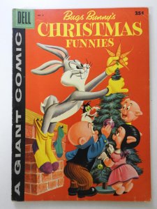 Bugs Bunny's Christmas Funnies #8 (1957) Awesome Nostalgia!! VG- Stain B...