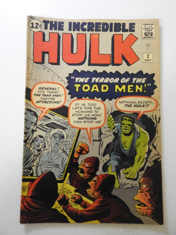 The Incredible Hulk #2 (1962) FN Condition! 1st Green Hulk! stain bc