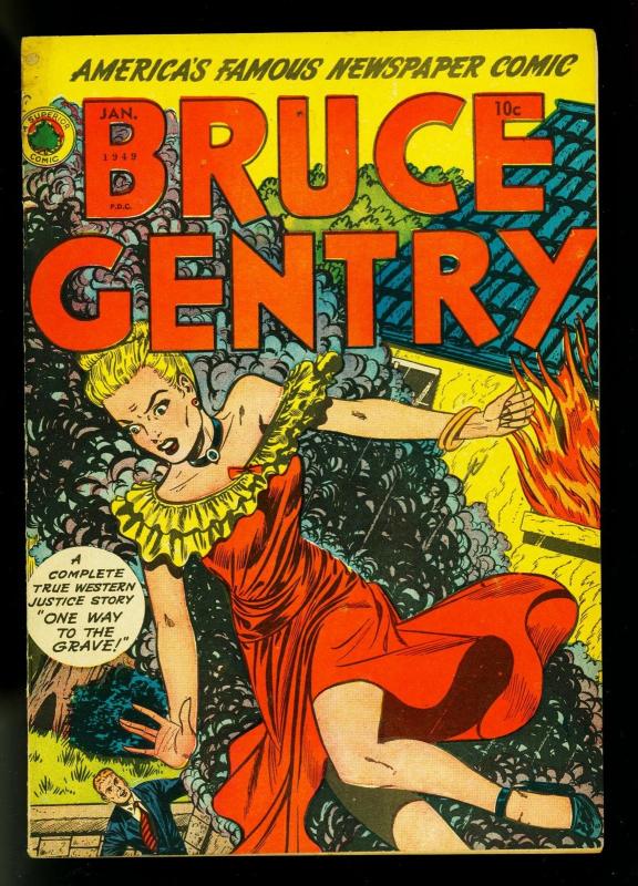 Bruce Gentry #3 1949- Good Girl Art- Golden Age Crime- VG+