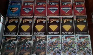 22 Lbs of 1990s & Later Superman DC comic books 117 bagged & boarded duplicates 