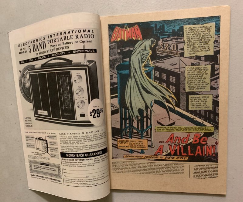 Detective Comics #418 DC (5.0) Neal Adams, 48-page giant, Creeper app. (1971)