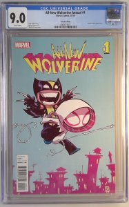 ALL NEW WOLVERINE ANNUAL 1 CGC 9.0 SKOTTIE YOUNG BABY VARIANT SPIDER-GWEN (SL...