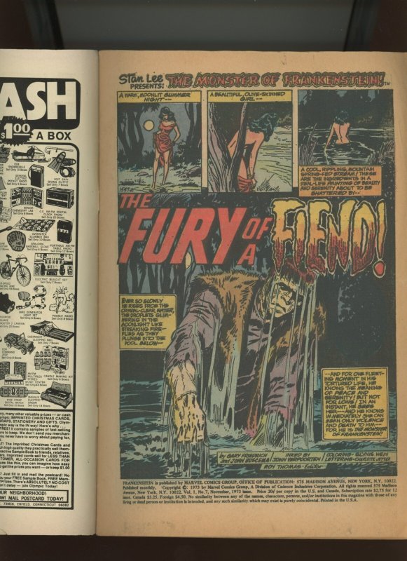 (1973) Frankenstein #7: BRONZE AGE! WE COMBINE SHIPPING! (1.5/1.8)