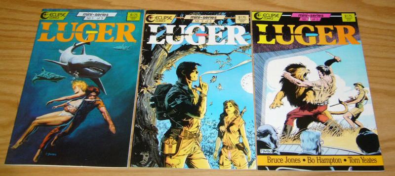 Luger #1-3 VF/NM complete series BRUCE JONES eclipse comics 1986 tom yeates 2