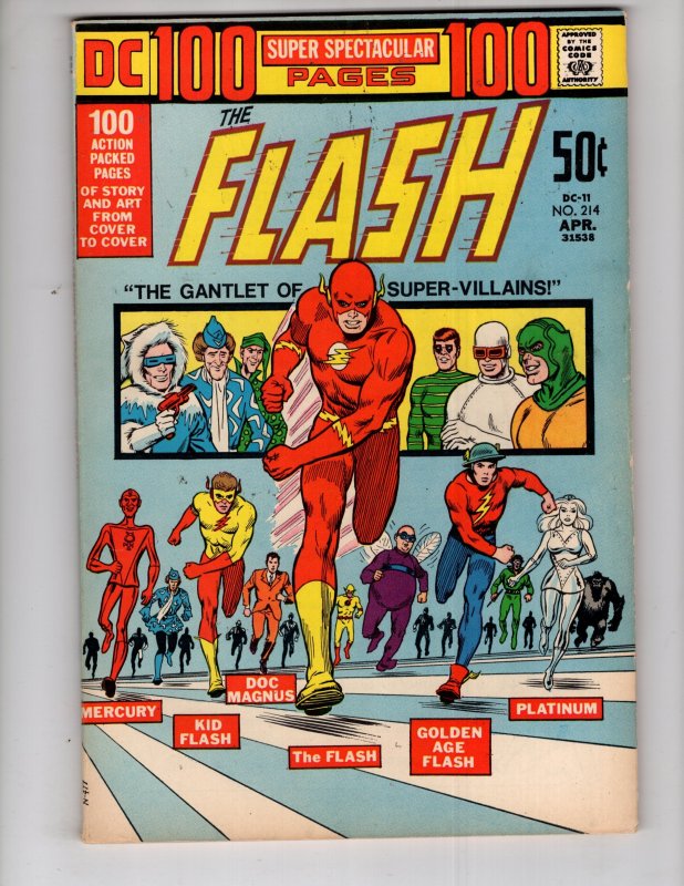 The Flash #214 (1972) 100 Page GIANT  Bronze Age DC /  ID#374