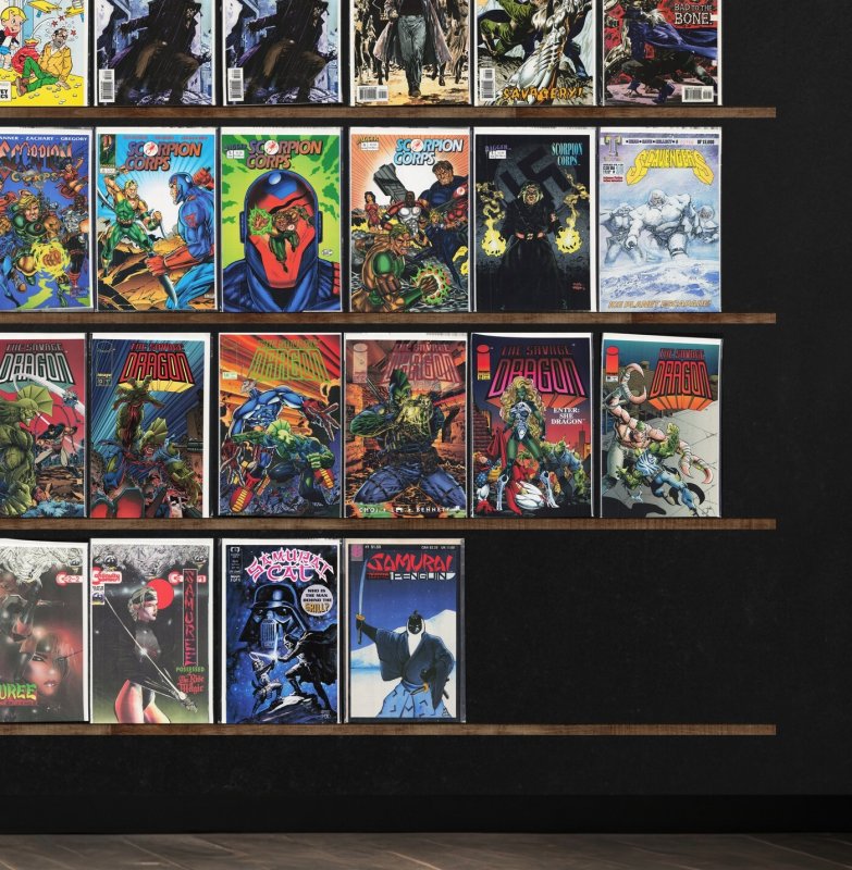 Huge Lot 150+ Comics with Savage Dragon, Excalibur, Eternal Warrior & More!