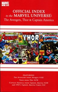 Avengers, Thor and Captain America: Official Index #6 Comic Book - Marvel