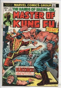 MASTER OF KUNG FU #17, VG+, Martial Arts, Marvel BlackJack 1974