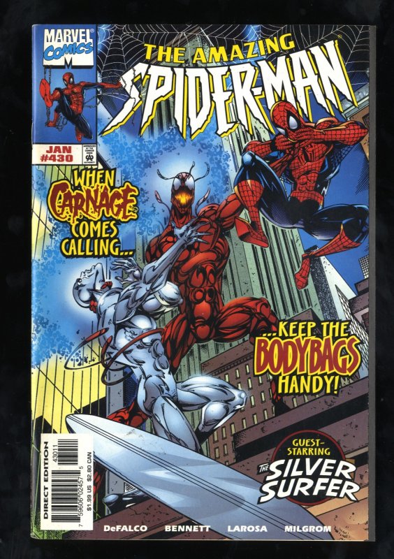 Amazing Spider-Man #430 VF 8.0 Carnage!!  Silver Surfer!