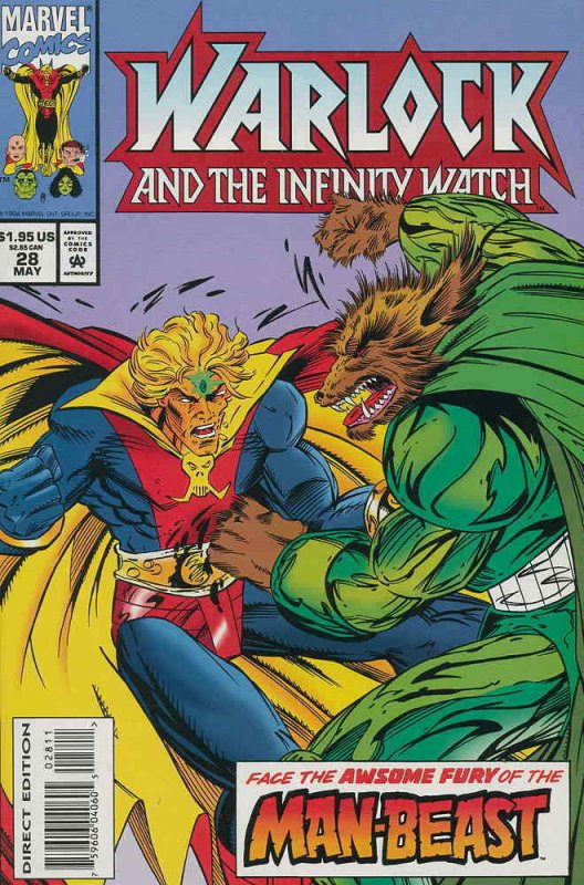 Warlock and the Infinity Watch #28 VF/NM; Marvel | save on shipping - details in