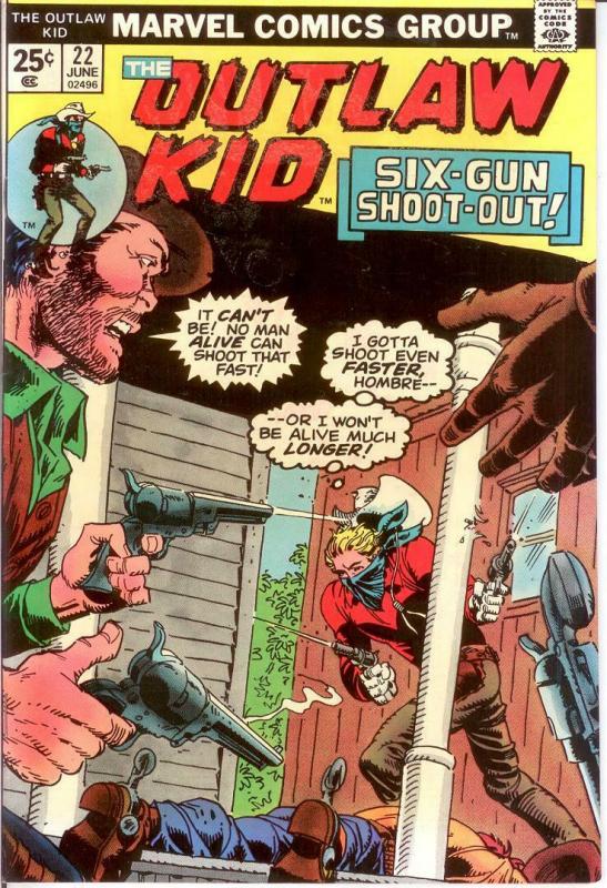 OUTLAW KID (1970-1975 MARVEL) 22 VF June 1974 COMICS BOOK