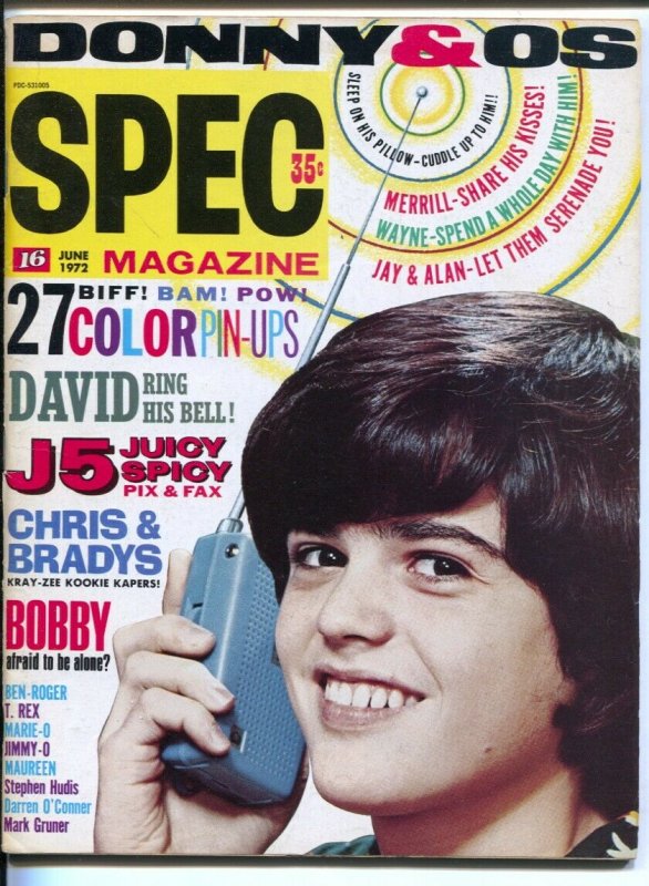 Spec #39 6/1972-16 Magazine-Bob Dylan-Osmonds-George Harrison-Brady Bunch-roc...