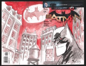Batman #0 - Front & Back Sketch Cover Art by Yanick Paquette - 2012