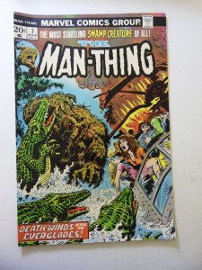 Man-Thing #3 (1974) VG Condition rusty staples, rust migration MVS Intact