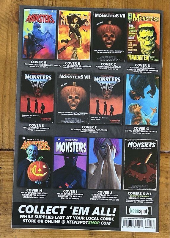 Mark Spears Monsters #7 Metal Cover Variant NM