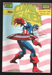 Comic Reader #204 1982-Captain America cover-New comic info-Marvel-DC-collect...