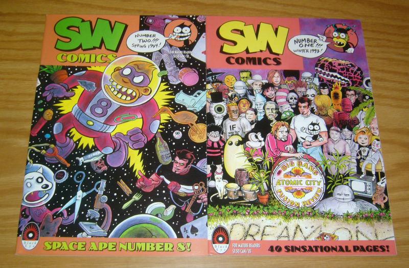 Sin Comics #1-2 VF/NM complete series - jay stephens - flaming carrot - madman