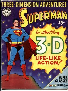 THREE DIMENSION ADVENTURES-SUPERMAN-1953-DC- no 3D GLASSES-g/vg