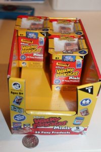 3 sealed Wacky Packages minis 3D Series 1 stickers & advertising display box HTF