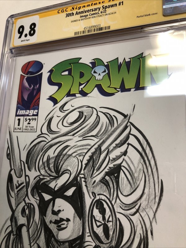 30th Anniversary Spawn (2022) # 1 (CGC 9.8 SS) Signed & Sketch Ken Steacy •Blank