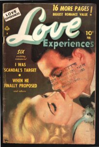 Love Experiences #3 1950-Ace-I Was A Scandal's Target-Auto Daredevil story-...