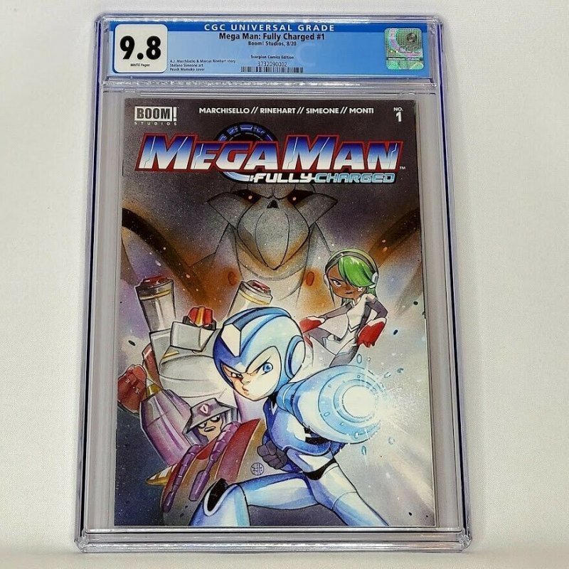 Mega Man Fully Charged #1 CGC 9.8 Scorpion Comics Edition Peach Momoko Variant