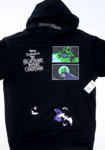 NIGHTMARE BEFORE CHRISTMAS | MENS MEDIUM FRONT/BACK GRAPHIC HOODIE | NEW W/TAGS