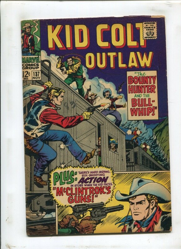 KID COLT OUTLAW #137 - BOUNTY HUNTER AND THE BULL-WHIP! - (4.5) 1968