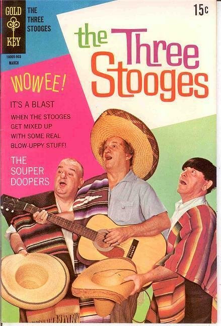 THREE STOOGES 42 F-VF photocover March 1969 Mexico COMICS BOOK