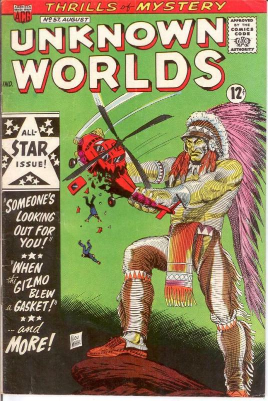 UNKNOWN WORLDS (1960-1967 ACG) 57 VG-F Aug. 1967 COMICS BOOK