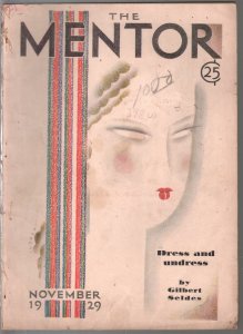 Mentor 11/1929-Sudaka art deco cover-WWI posters-Lowell Thomas-G/VG