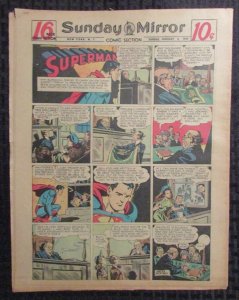 1949 Jan 2 Sunday Mirror Comic Section VG+ 4.5 Superman / Joe Palooka 16pgs