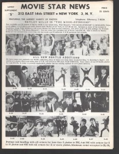 Movie Star News Mail Order Sales Catalog Supplement #S 1960's-Irving Klaw-8 x...