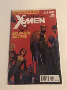 Wolverine and the X-Men 1 Near Mint signed Aaron Marvel