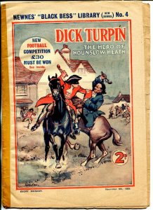 Dick Turpin #4 11/5/1921-U.K.-Frozen Face-dime novel-G/VG