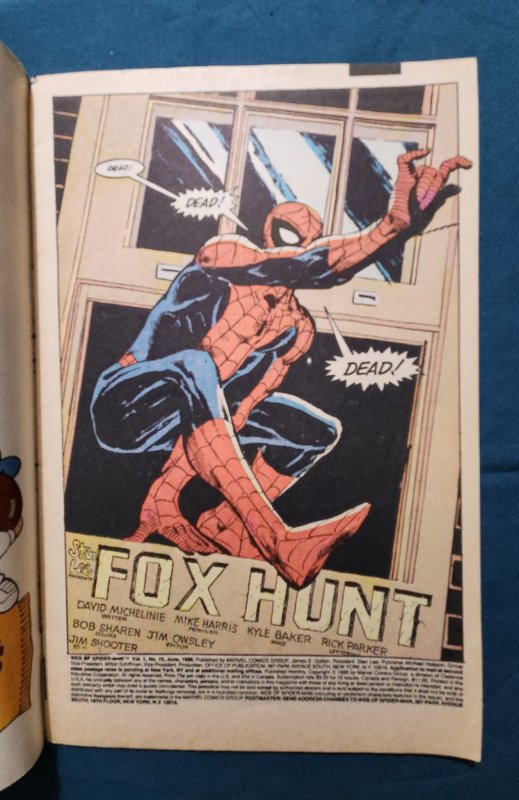 Web of Spider-Man #15 Newsstand Edition (1986)