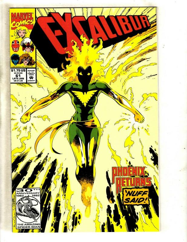 12 Excalibur Marvel Comic Books # 59 61 64 65 66 67 68 71 72 74 79 80 X-Men CJ3