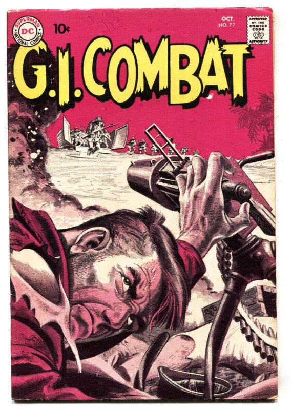 G.I. Combat #77 comic book 1959-DC-greytone cover-Joe Kubert-Russ Heath