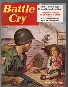 Battle Cry 4/1956-Walter Popp-Milton Luros-Joi Lansing cheesecake--pulp ficti... 