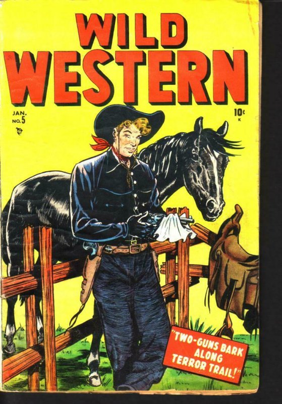 WILD WESTERN #5 BLACK RIDER KID COLT TWO-GUN KID 1949 VG 