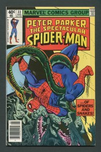 Peter Parker,Spectacular Spiderman #33 / 9.0 VFN/NM  August 1979