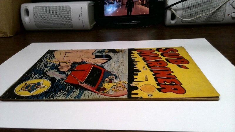 Sub-Mariner Comics #21 1946 last Angel Backup Story Bill Everett Art unrestored 