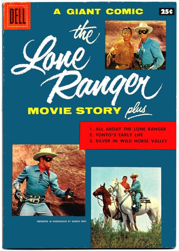 THE LONE RANGER MOVIE STORY (1956) 8.0 VF  Dell Giant! Hi-Yo Silver,100 pages!