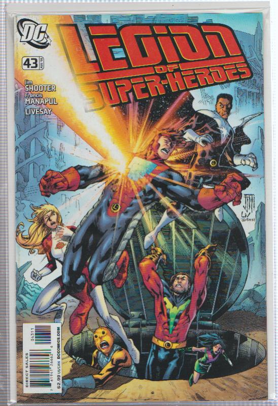 LEGION OF SUPER HEROES #43 - DC COMIC - BAGGED,& BOARDED