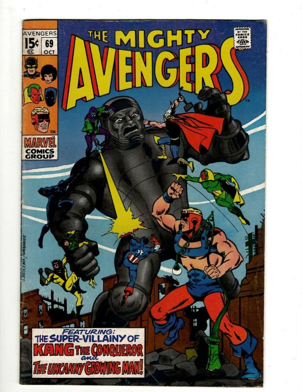 Avengers # 69 VF Marvel Comic Book Hulk Thor Captain America Iron Man OF2