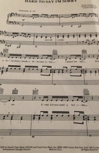 Hard to say I’m sorry sheet music(Chicago-1982)C all my sheet!