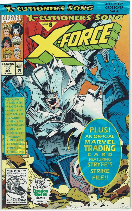 X-Force #17 (1991 v1) X-Men X-Factor Apocalypse Sealed Polybag NM