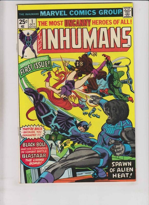 Inhumans #1 VF doug moench - george perez - marvel comics bronze age 1975