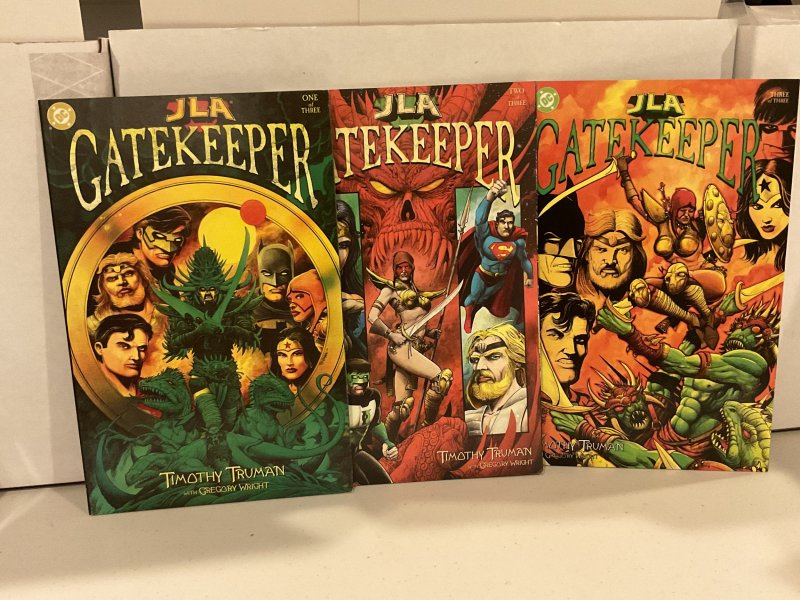 JLA: Gatekeeper  Complete Mini-Series Set 1,2,3  Prestige Format  Tim Truman!